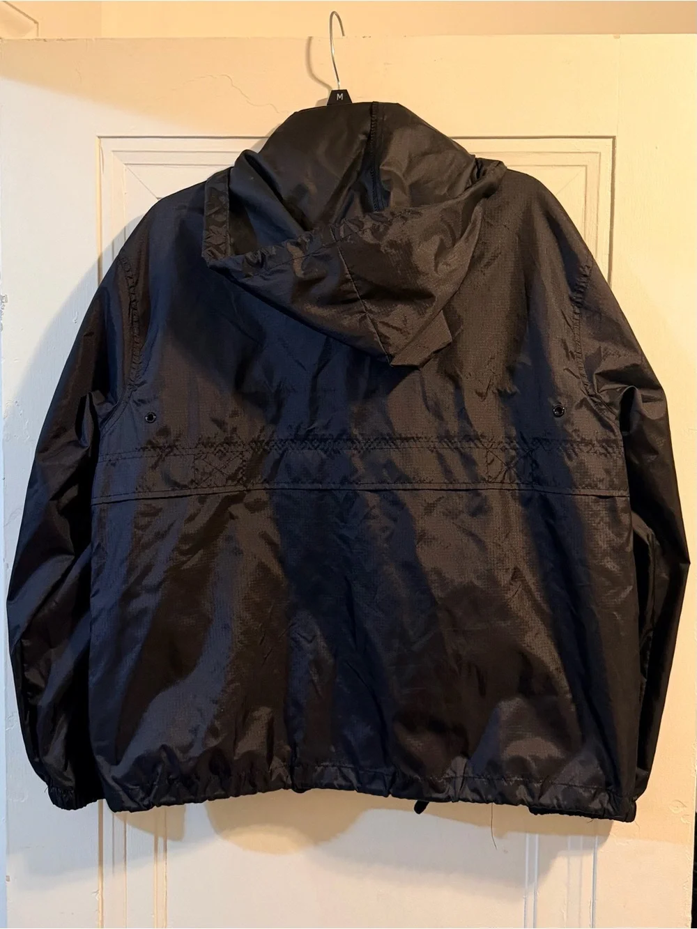 Calvin Klein Jeans Vintage 90’s Black Nylon Hooded Windbreaker Mens Size XL